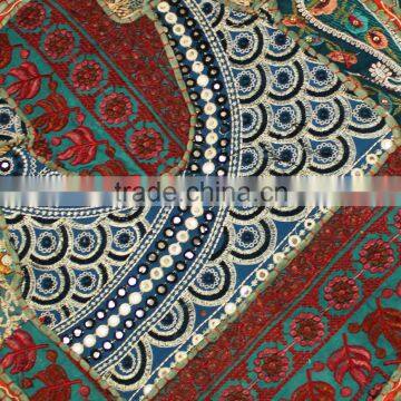 Indian Round Decorative Pillow Covers Indian Throw Pillows Indian Round Cushion Covers Pom Pom Round Pillows photo-3