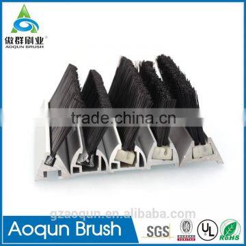 Safety Strip Brush Aluminium Extrusion Profile Elevator Dual Brushes