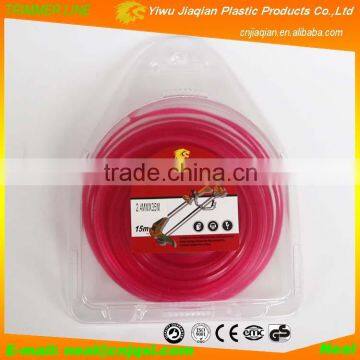 Original Professional Grade 2.4mmX35M Triangle Shape Rose-red Colored Trimmer line Grass Cutter Line Nylon Grass Trimmer Line
