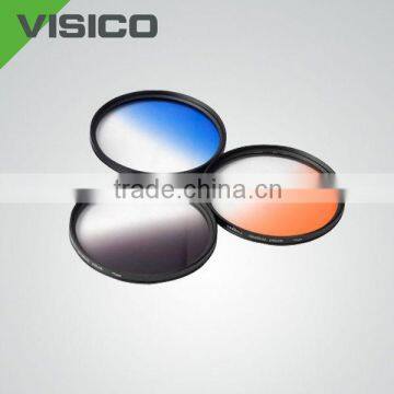 VISICO circular gradual color filter 58mm gradual Red lens filter