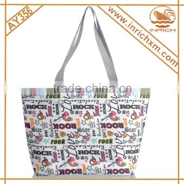 2015 Fashion Tote Bag,Letters Printed Shopping Tote Bag