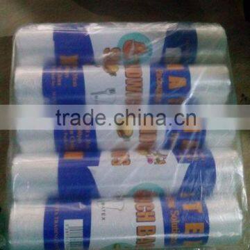 HDPE bags on roll for food vegetable usage 8mic