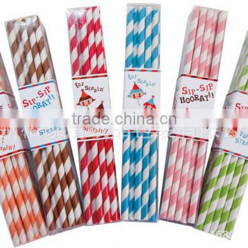 Paper Straws Packing into PVC box