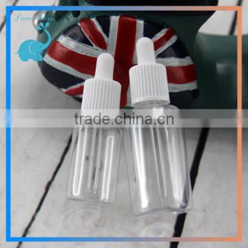 trade assurance 10ml 15ml PET plastic dropper bottles e-liquid with childproof cap and glass pipette dropper design