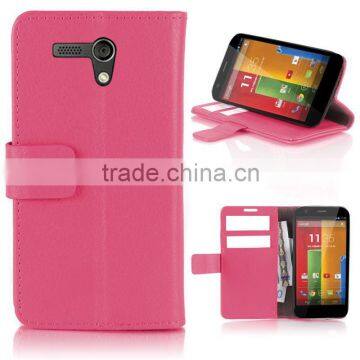 For Moto G blue wallet leather case high quality factory's price