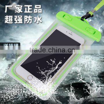 New style super waterproof night light waterproof phone case, swimming drifting waterproof bag