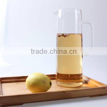 Handmade Blown Glass Pitcher 1.2L Heat Resistant Pyrex Glass Pitcher