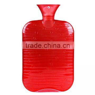 Hot PVC warm water bottle 1800ml bubble red high quality