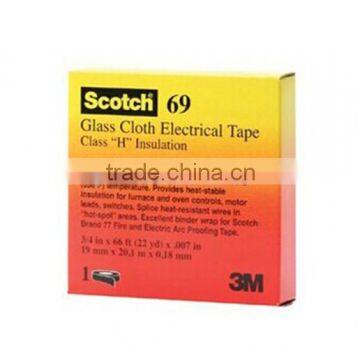 3M Glass Cloth Electrical Tape 69 with Silicone PSA