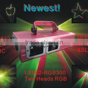 Two Heads RGP 300mW Laser Light for Stage Decoration