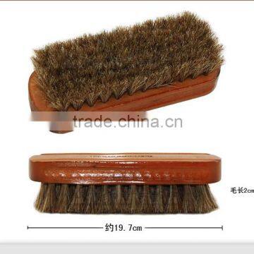 Horse hair shoe brush