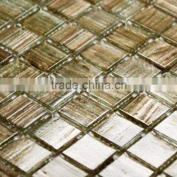 Hot sale glass mosaic gold line glass mosaic tile