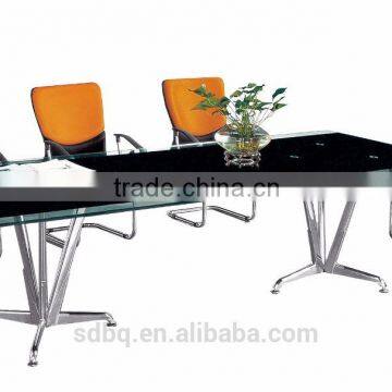 PT-C012 curved glass conference table for office contemporary office meetiong desk for 8 persons