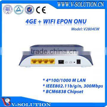 4GE + WIFI EPON ONU RJ45 LAN Port Wireless HGU Compliant with IEEE802.11b/g/n