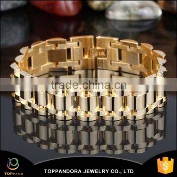 Fashion Stainless Steel Gold Chain Bracelet For Biker