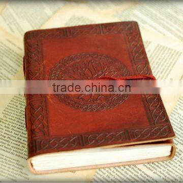 Handmade leather notebook and journals with vintage looks, embossed and engraved