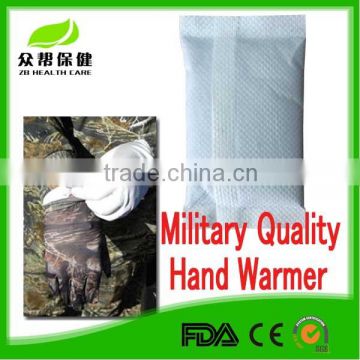 Pocket disposable hand warmers size 9cmX5.5cm hand warmer has CE/MSDS/ISO military quality