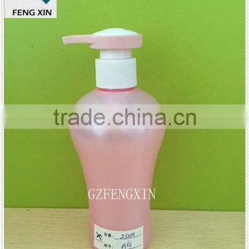 250ml Personal Care PET plastic cosmetic bottle with Lotion Pump