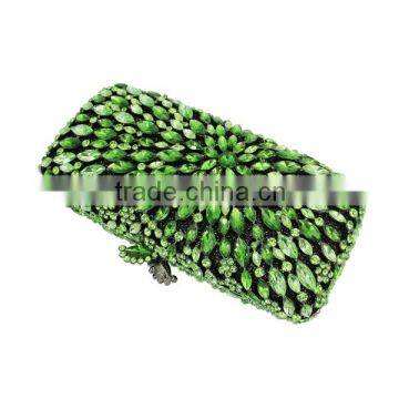 Clear Plain Green Crystal Clutch Evening Bag Bridal Wedding Party Stone Handbags (8717A-G2) photo-6