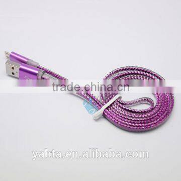 Shenzhen Factory Flat Usb Cable, Metal Housing Usb Data Cable, Usb Cable for Iphone 6 and Samsung photo-3