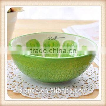 Large Ceramic Soup Bowl With Fruit Painting in Fruit Shape photo-3