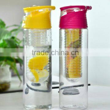 2016 fashionable tritan joyshaker fruit infuser water bottle with portable handle