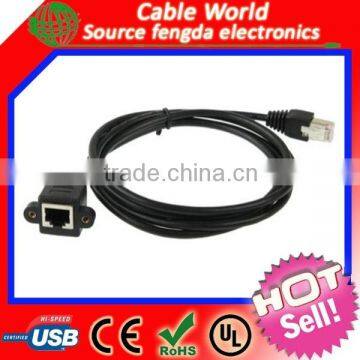 GOOD Ethernet UTP RJ45 M/F Panel Mount Cat5e Network Cable