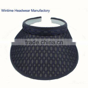 Fashinal black lace plastic sun visor cap hat