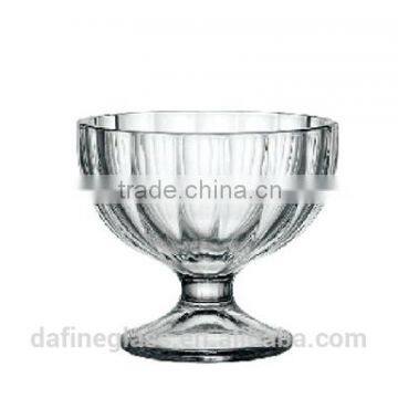 180ml/260ml Pop carved half round glass ice cream cup sundae blow