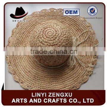 Fancy Lady Hand Crocheted Straw Hat