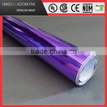 Most Popular Custom Vinyl Sticker 1.52*30M Purple Car Wrapping Chrome Mirror Film