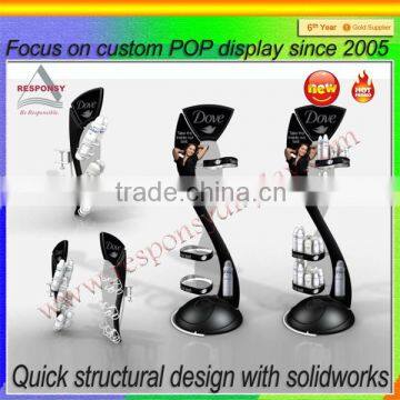 good design shampoo floor display stand at store