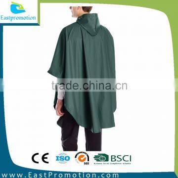 PLASTIC 50X80 SIZE PVC RAIN PONCHO CAPE COAT FOR MAN