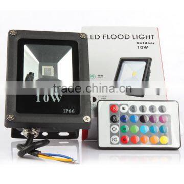 10W RGB Led Flood light Outdoor lighting with 24key remote controller