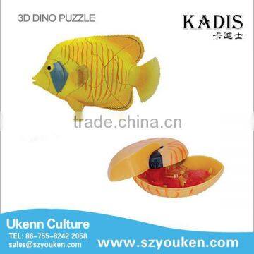 new promorional toy 3d diy puzzle educational animal puzzle butterfly fish