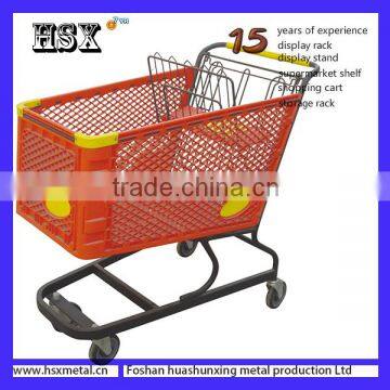 supermarket hot 180L all plastic grocery shopping cart HSX-240