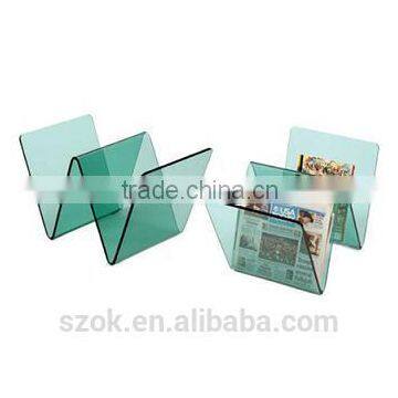fashionable and morden design acrylic W-shape CD display rack manufacturing