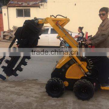 4wheel mini skid steer loader with bucket for sale