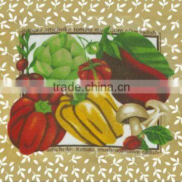 90g/pc roll cotton waist kitchen apron with pigment printing