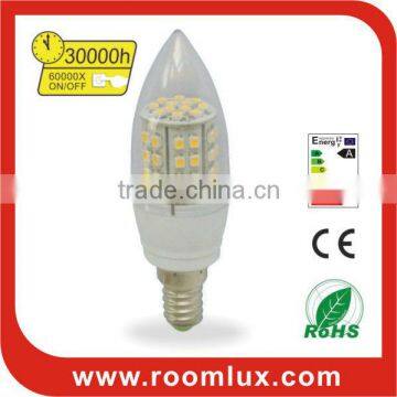 SMD3528 E27/E14 LED candle bulb light 3W Dia30X85mm