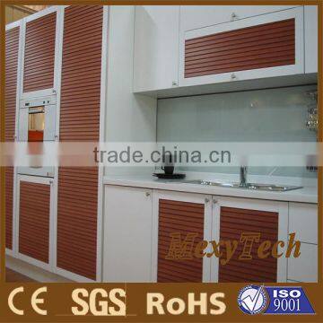 interior teak color synthetic wood plastic composite indoor pvc wall cladding panel