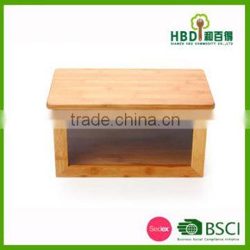 High quality wood bread box,bread box with bread cutting board, bread box