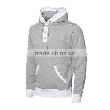 White and Grey Color Men Hoodies