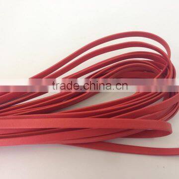 Real Nappa Leather Cords - Real Nappa Leather-flat with renforced-5mm-coral red