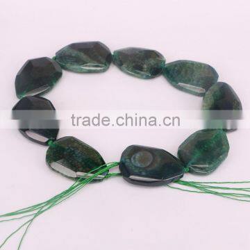 Full Strand Smooth Cracked Drop Green Agate For DIY Necklace Bracelet Jewelry Making Beads