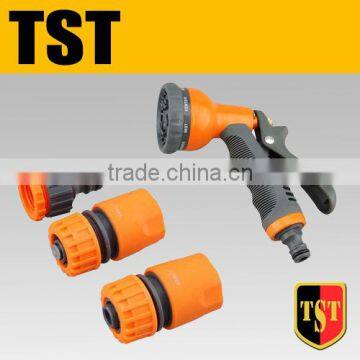 8 pattern plastic spray gun with tap adaptor and hose connector