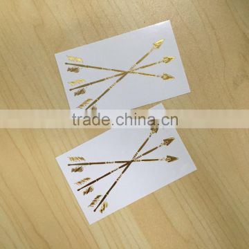 metallic shiny arrow gold tattoos kids body gold sticker