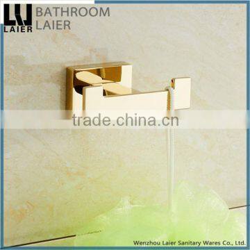 Simple Manufactured Goods Of Taiwan Zinc Alloy Gold Finishing Bathroom Accessories Wall Mounted Robe Hook