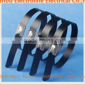 China Wholesale Ball Lock Stainless Steel Cable Ties,Coated Strap