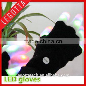 Disco party adding fun led flashing novelty cosplay light gloves for party dancing